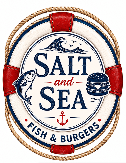 Salt & Sea Fish & Burgers logo