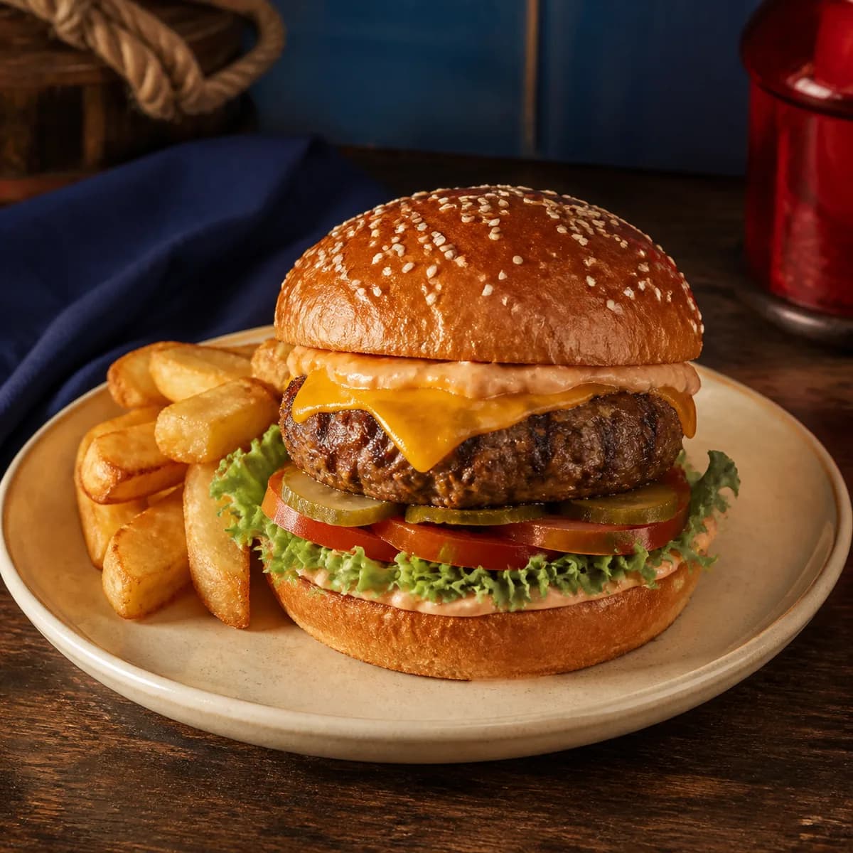 The Anchor, cheese still melting